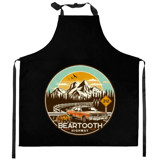 Beartooth Highway US 212 Kitchen Aprons