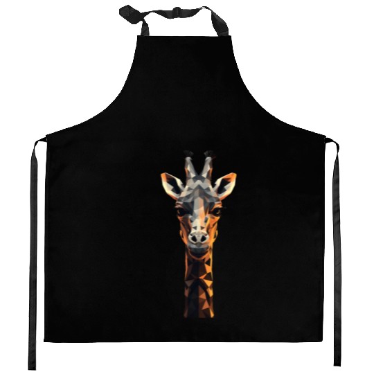 Geometric Style Giraffe Kitchen Aprons