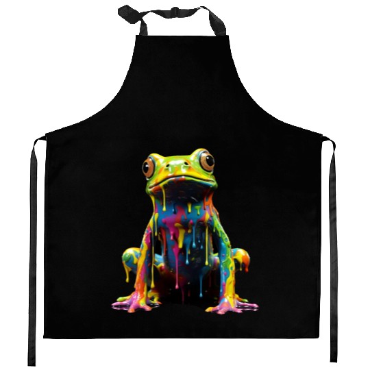 Rainbow Frog Kitchen Aprons