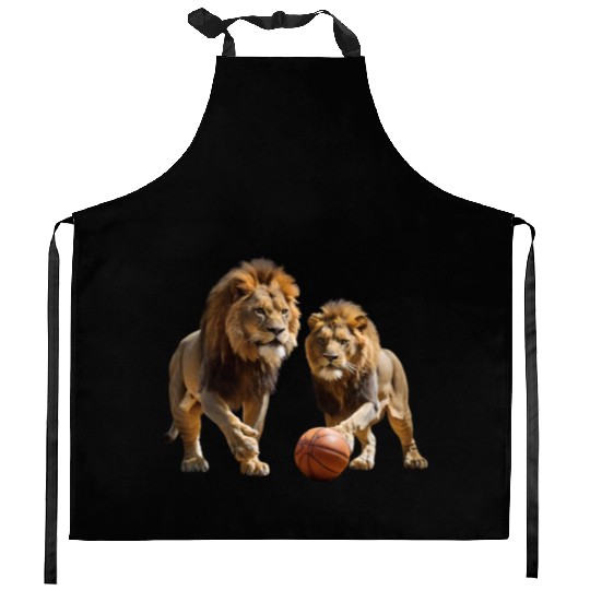 Basketball lion player Kitchen Aprons