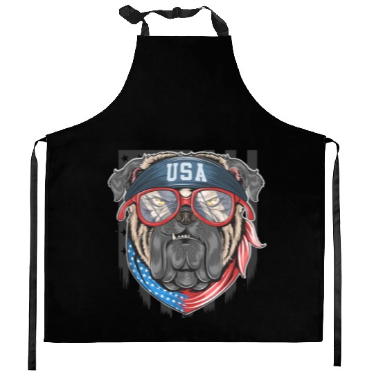 Patriotic Pooch - American Spirit Dog Kitchen Aprons