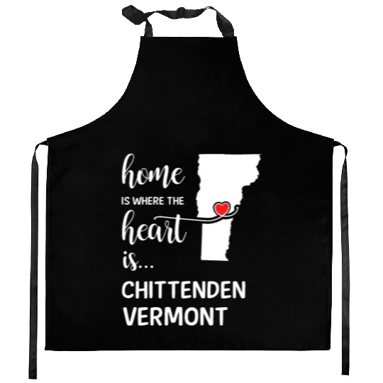 Chittenden County Vermont Is Where My Heart Is Kitchen Aprons