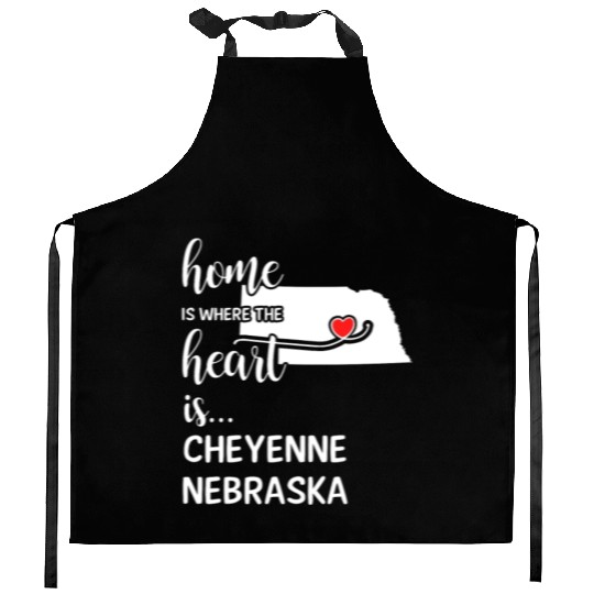 Cheyenne County Nebraska Is Where My Heart Is Gift Kitchen Aprons
