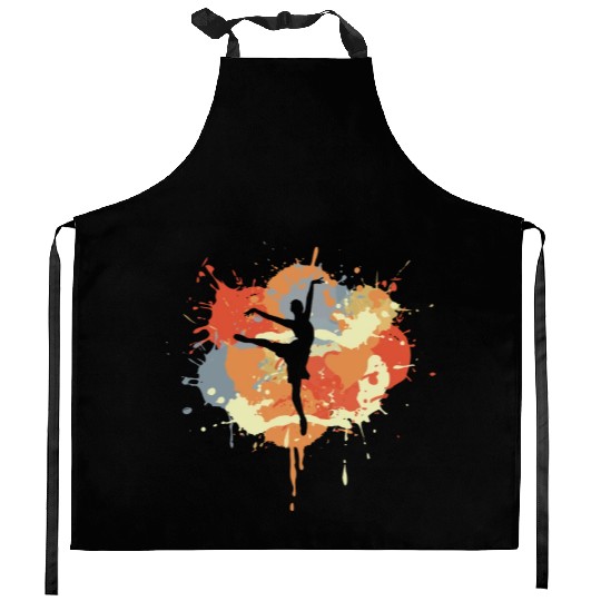 Ballet Dancer Drawing Kitchen Aprons