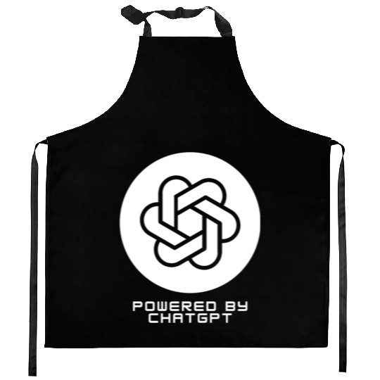 Powered by ChatGPT (White Design) Kitchen Aprons