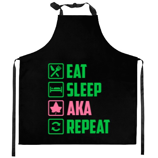 Eat Sleep AKA Repeat Alpha Kappa Alpha Womens Gift Kitchen Aprons