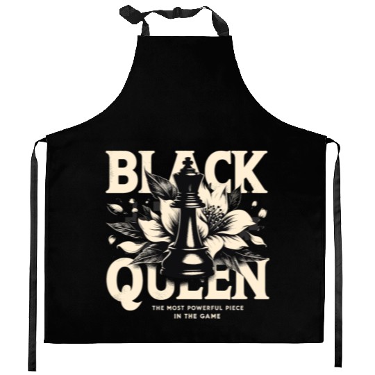 Black Queen The Most Powerful Chess African USA Kitchen Aprons