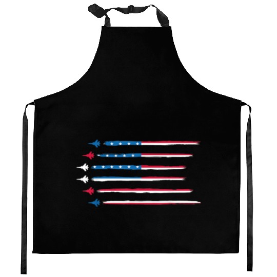 American Flag Military Jet Plane Kitchen Aprons