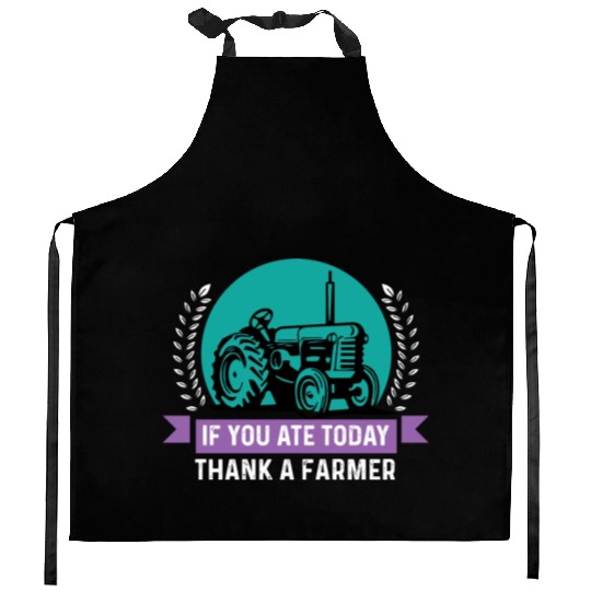 Thank a Farmer Thankful Person Gift Kitchen Aprons