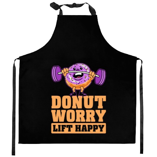 Fitness Donut Funny Donut Gym Kitchen Aprons