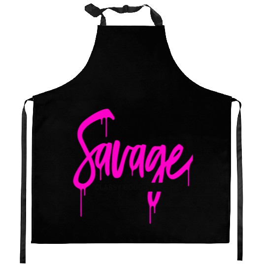 Savage classy bougie ratchet Kitchen Aprons