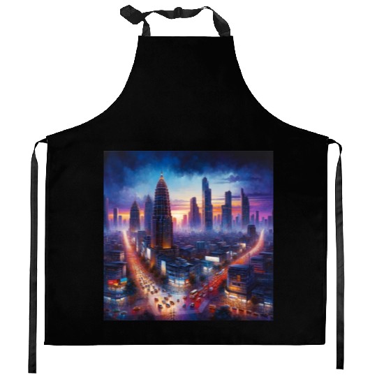 Urban Twilight Kitchen Aprons