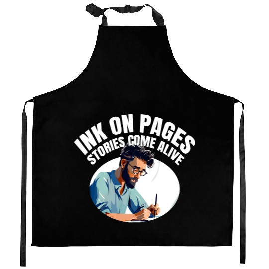 Ink on Pages Stories come alive Kitchen Aprons