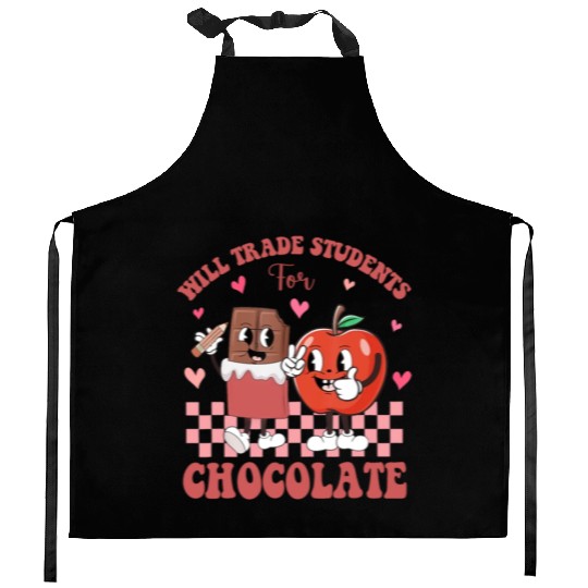 Retro Will Trade Students For Chocolate Teacher Kitchen Aprons