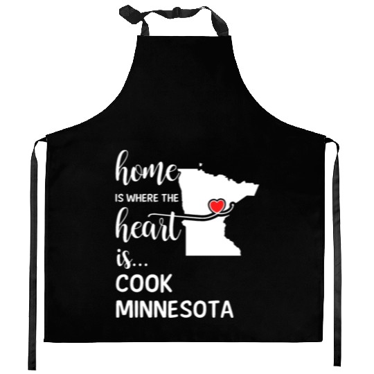 Cook County Minnesota Is Where My Heart Is Gift Kitchen Aprons