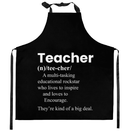 Teacher Definition Teacher Appreciation Kitchen Aprons