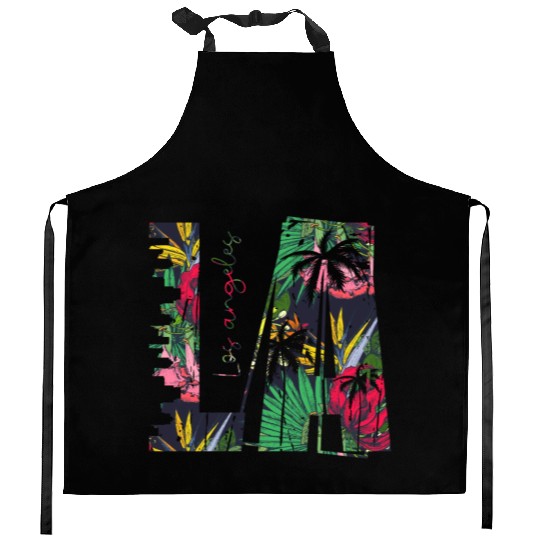los angeles usa america california patriot travel Kitchen Aprons
