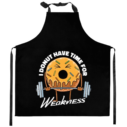Fitness Donut Funny Donut Gym Kitchen Aprons