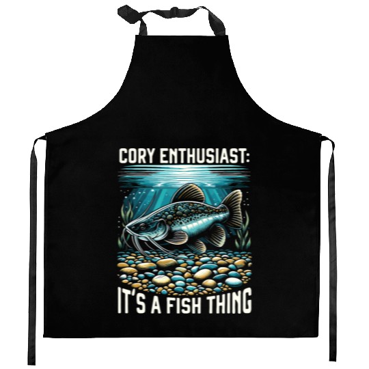 Corydoras Catfish Fish Lover Freshwater Aquarium Kitchen Aprons