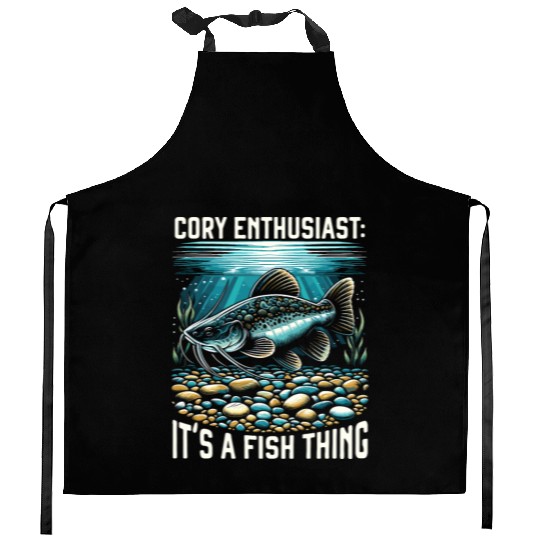 Corydoras Catfish Fish Lover Freshwater Aquarium Kitchen Aprons