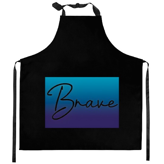 "Brave Typography: Elevate Your Style with Fearles Kitchen Aprons