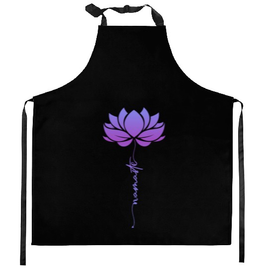 Namaste, Flower Yoga Kitchen Aprons Meditation