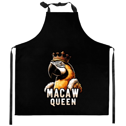 Blue Gold Macaw Ornithologist Macaw Queen Kitchen Aprons