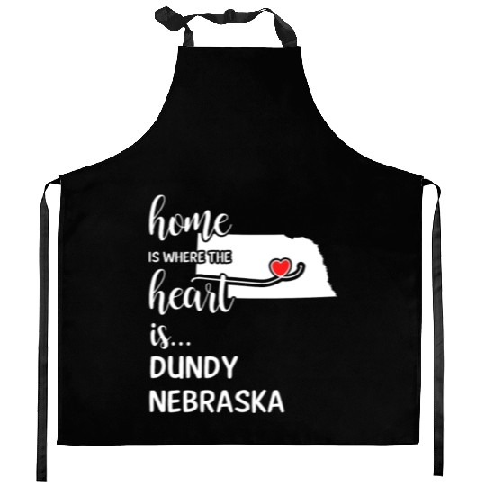 Dundy County Nebraska Is Where My Heart Is Gift Kitchen Aprons