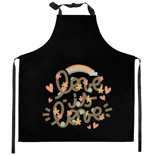 love is love Kitchen Aprons