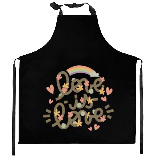 love is love Kitchen Aprons