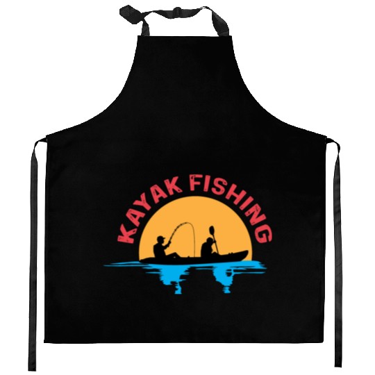 Kayak Fishing Fisherman Or Nature Lover Gift Kitchen Aprons