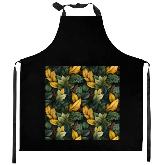 Fall Leaves Pattern Kitchen Aprons