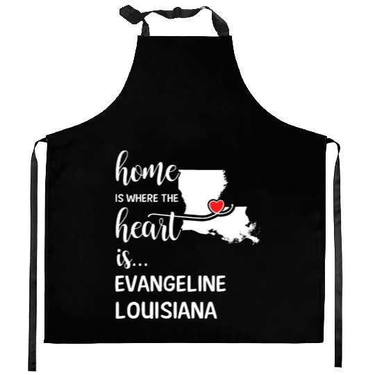 Evangeline County Louisiana Is Where My Heart Is Kitchen Aprons