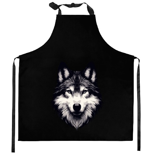 Mystic Alpha Wolf Kitchen Aprons