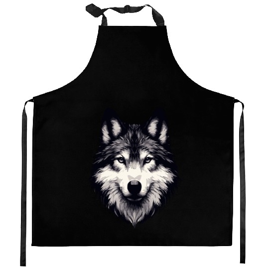 Mystic Alpha Wolf Kitchen Aprons