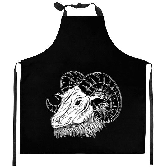 Baphomet Goat Horn Art Kitchen Aprons