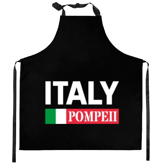 Italy Flag Pompeii Conservation Volcanic Eruption Kitchen Aprons