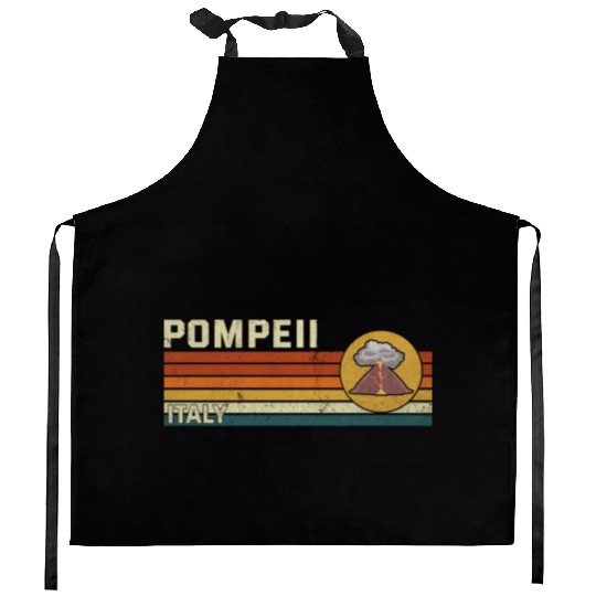 Pompeii Italy Vintage Volcanic Eruption Gift Kitchen Aprons