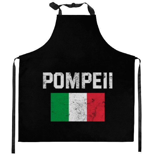 Pompeii Flag Italy Geology Kitchen Aprons