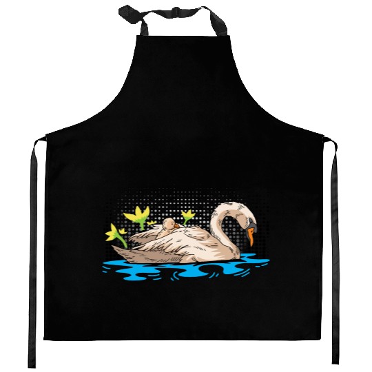 Mother Child Swan Zookeeper Gift Kitchen Aprons