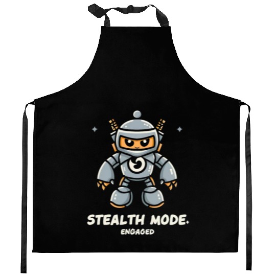 Ninja Robot: Stealth Mode: Engaged Kitchen Aprons