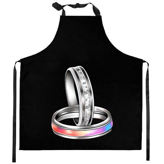 Interlocking Rings Jewelry Wedding Bands Kitchen Aprons