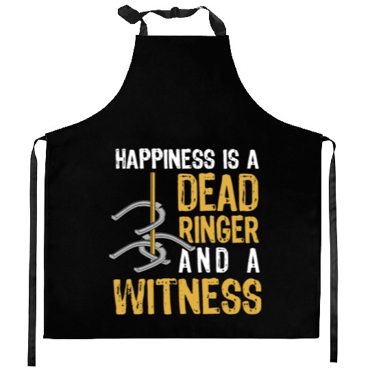 Funny Dead Ringer Horseshoe Pitching Kitchen Aprons
