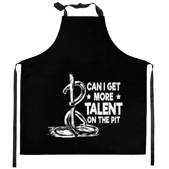 Funny Horseshoe Pitching Kitchen Aprons