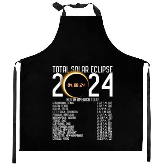 North America Tour 2024 Totality Solar Eclipse Kitchen Aprons
