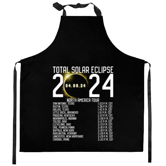 North America Tour 2024 Totality Solar Eclipse Kitchen Aprons