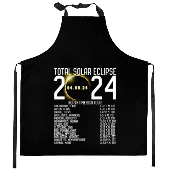 North America Tour 2024 Totality Solar Eclipse Kitchen Aprons