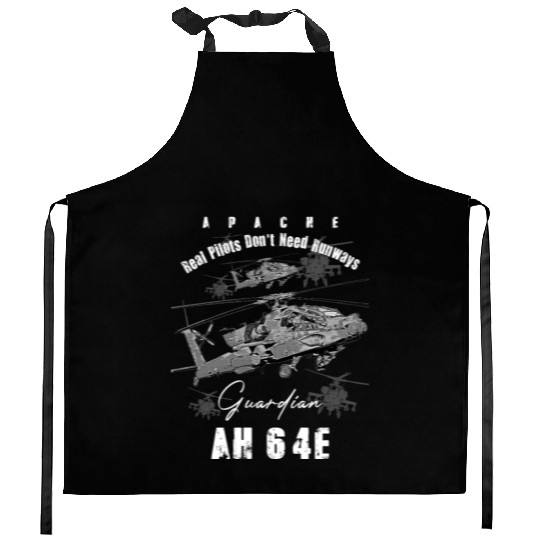AH64 Apache Us Air Force attack helicopter with c Kitchen Aprons