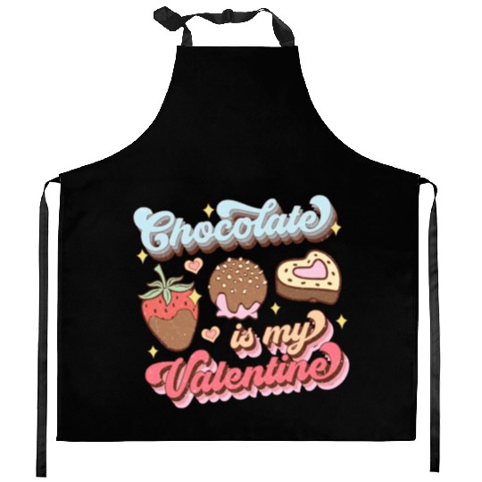 Chocolate is My Valentine Kitchen Aprons