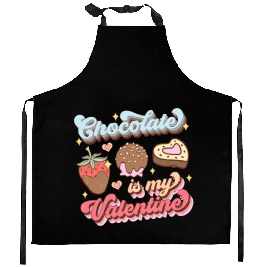 Chocolate is My Valentine Kitchen Aprons